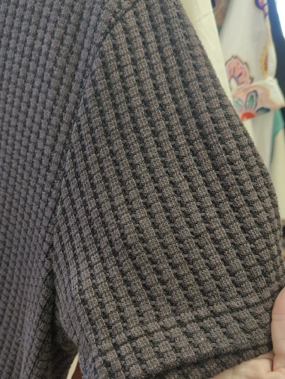 Zara Men's Dark Brown Textured Polo Shirt - Picture 2 of 6